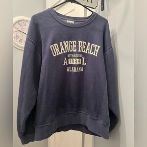 Unisex navy Orange Beach sweatshirt